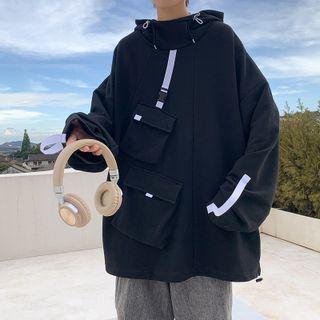 Drawstring Buckled Hoodie