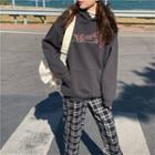 Printed Hooded Sweater / Plaid Pants