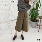 Pleated Cotton Culottes