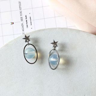 Star & Bead Alloy Dangle Earring
