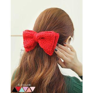 Ribbon-knit Barrette