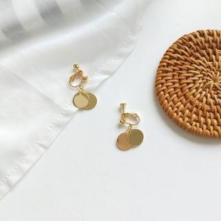 Metal Disc Earring/ Clip-on Earring