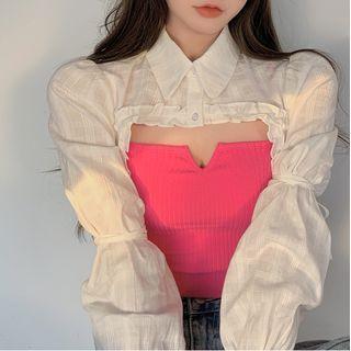 Ribbed Camisole Top / Cropped Shirt