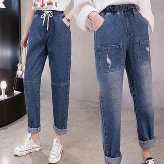 High-rise Straight-fit Jeans