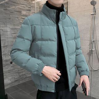 Long Sleeve Plain Padded Coat