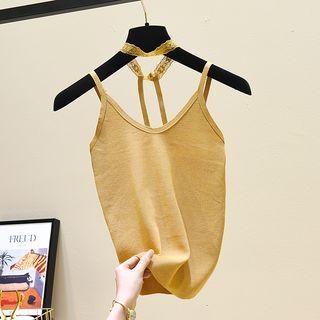 Open Back Knit Camisole Top
