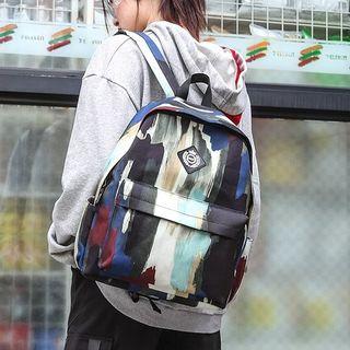 Printed Lightweight Backpack Bag As Shown In Figure - 19 Inch