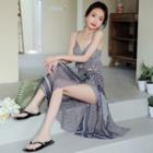 Set: Spaghetti Strap Swim Top + Bottom + Midi Skirt