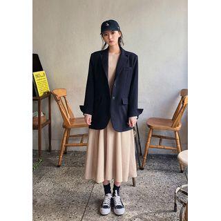 Notch-lapel Basic Blazer