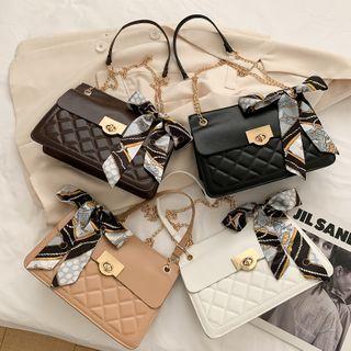 Quitled Faux Leather Shoulder Bag