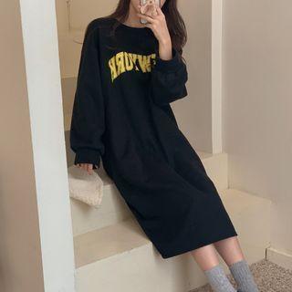 New York Letter Sweatshirt Dress