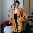 Glitter Loose-fit Dotted Knit Cardigan