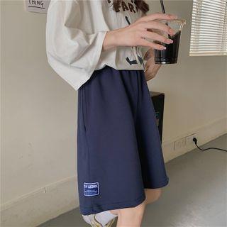 Label Tag Wide-leg Shorts
