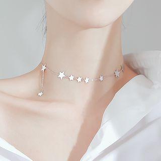 Star Charm Necklace Silver - One Size