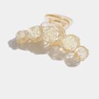 Rose Acrylic Hair Clamp White - One Size