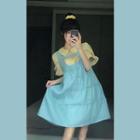 Ruffle Short-sleeve Blouse / Jumper Dress