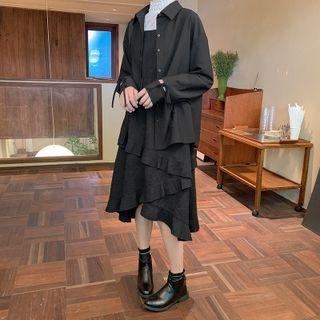 Cut-out Long Sleeve Shirt