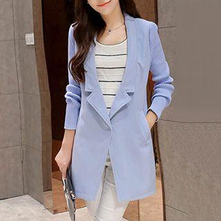Fleece-lined Ribbed Coat