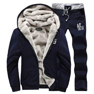 Set: Fleece Lined Zip Hoodie + Sweatpants