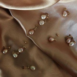 Irregular Freshwater Pearl Drop Earring