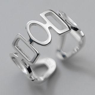 Geometric Sterling Silver Open Ring S925 Silver Ring - Silver - One Size