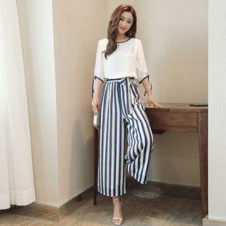Set: Top + Color-block Skort