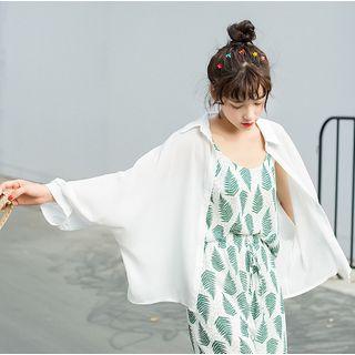 Open-front Shirt Jacket White - One Size