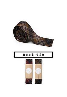 Plaid Wool Blend Tie