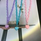 Heart Pendant Acrylic Chain Necklace