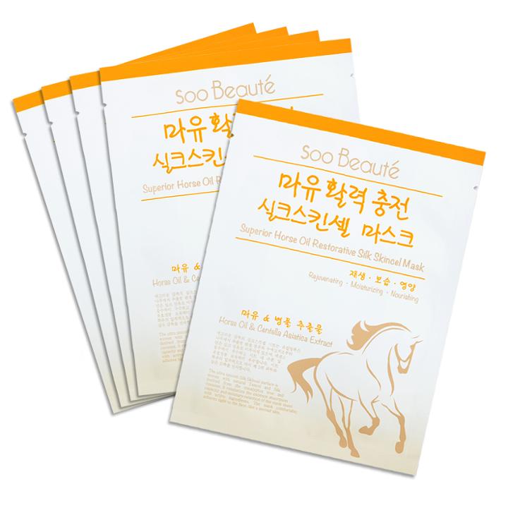 Soo Beaut  - Superior Horse Oil Restorative Silk Skincel Mask 5 Pcs