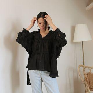 Tie-front Tiered Top