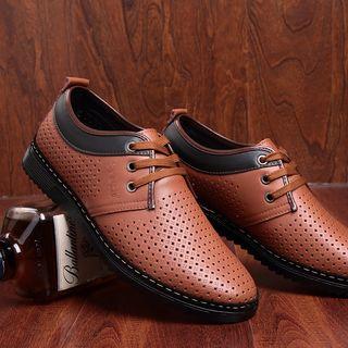 Lace-up Perforated Shoes