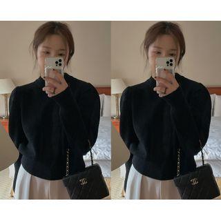 [dearest] Woolen Rib-knit Sweater One Size