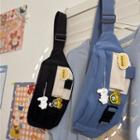 Two-tone Buckled Sling Bag
