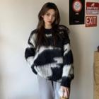 Tie-dyed Sweater Black & White - One Size