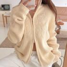 Zipper Long-sleeve Knit Jacket