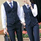 Couple Matching V-neck Vest / Plain Dress Pants