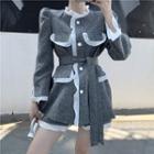Ruffle Trim Cardigan / Shorts