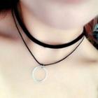 Ring Detail Double-layer Choker
