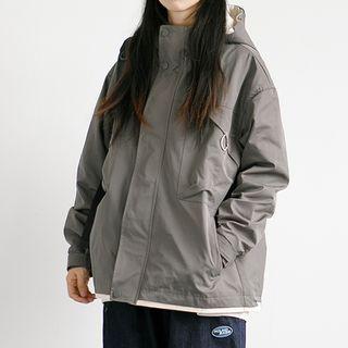 Stand Collar Oversized Cargo Jacket