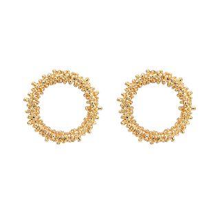 Alloy Hoop Earring Gold - One Size