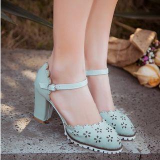 Perforated Heel Sandals