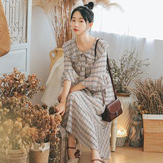 Peter Pan Collar Bell-sleeve Dress