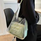 Set: Lettering Shoulder Bag + Pouch