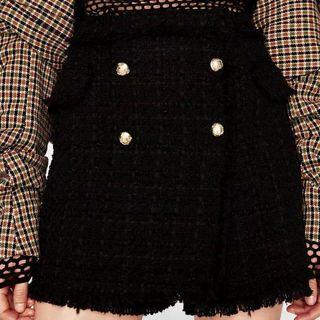 High-waist Double-breasted Shorts
