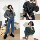 Multicolor Cropped Furry Sweater