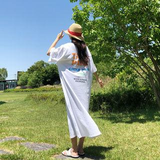 Dolman-sleeve Maxi T-shirt Dress