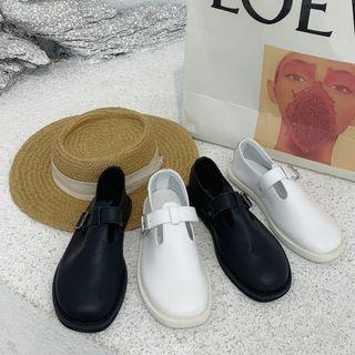 Genuine Leather T Bar Flats