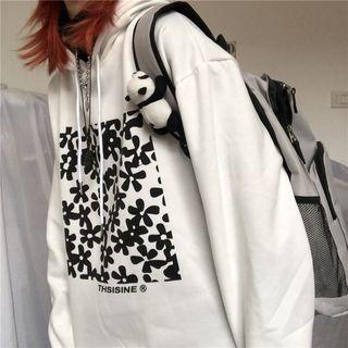 Floral-print Hooded Sweatshirt