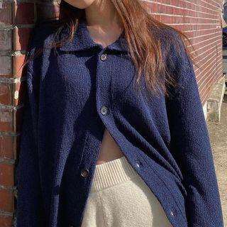 Lapel Buttoned Cardigan